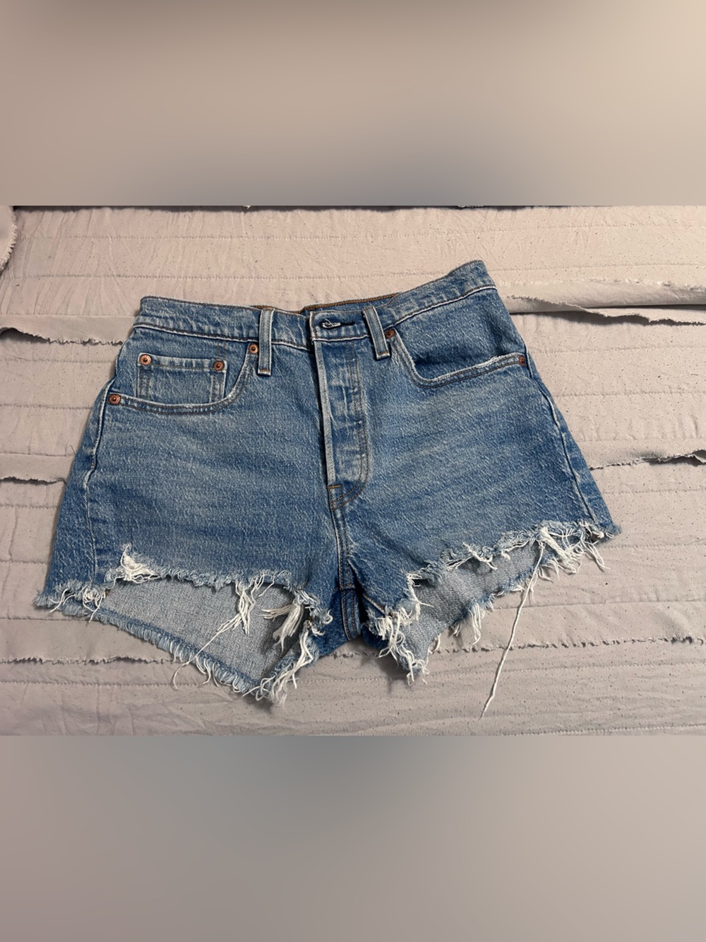 Levi's button fly mid-rise 501 Denim Shorts